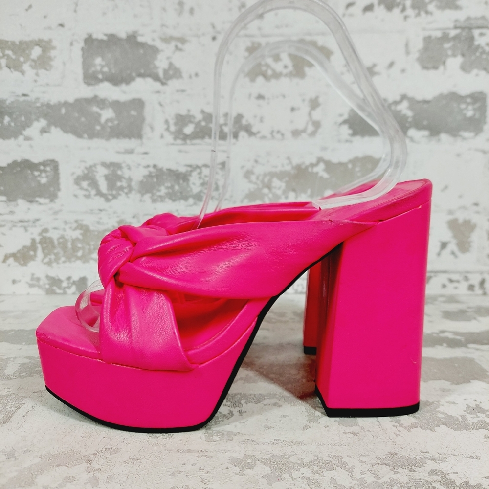 New Open Edit Kaia Knot Square Toe Platform Sandals F82